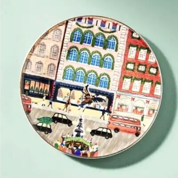 Anthropologie Other - Anthropologie Holiday In The City London Dessert Plate